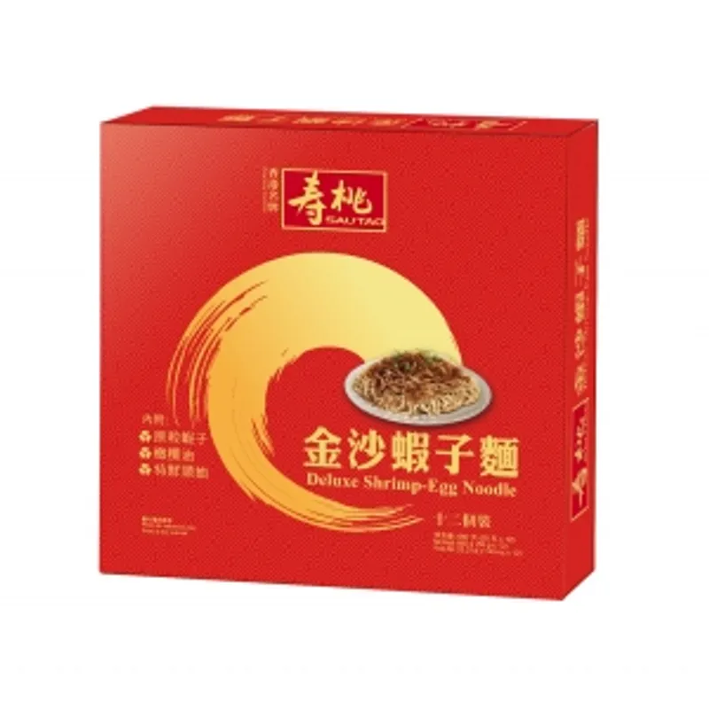 【促銷價】壽桃 金沙蝦子麵禮盒660g×8盒