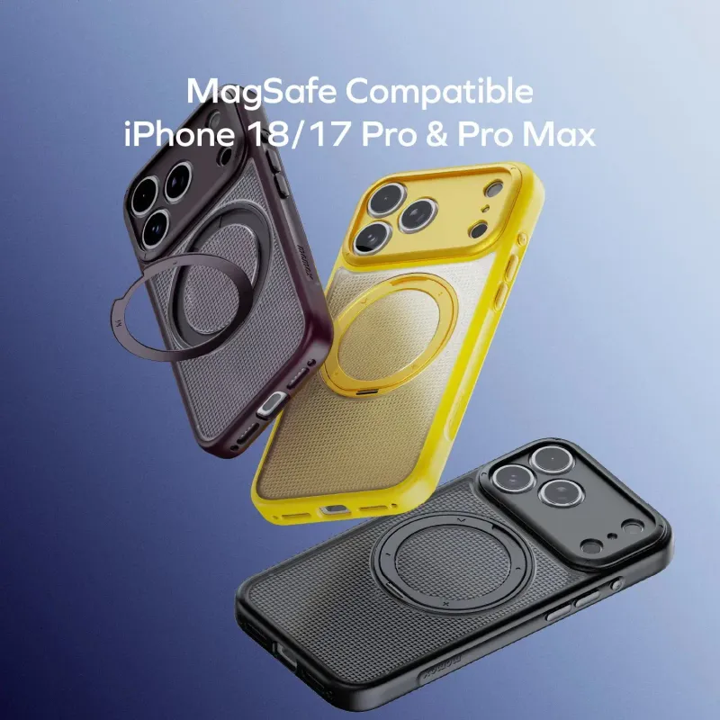 MOMAX SŌMA Crystal 360° 旋轉支架磁吸保護殼 iPhone 18 系列
