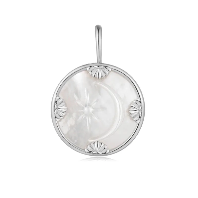 MOON GARDEN｜Mother of Pearl Silver Disc Pendant