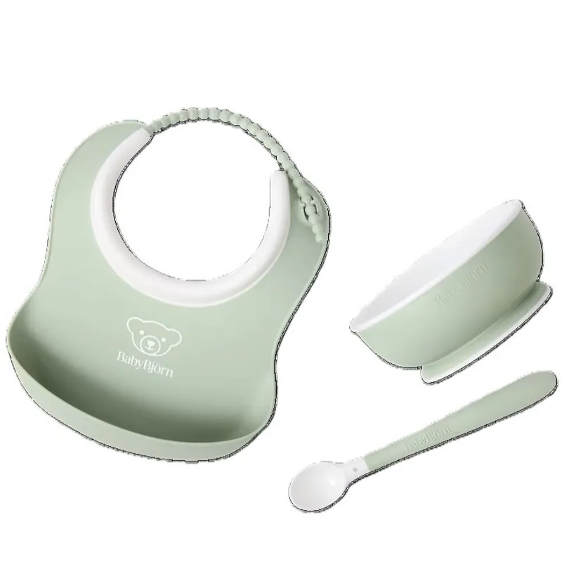 BabyBjorn BABY FEEDING SET- POWDER GREEN 3 pc婴儿餐具套装