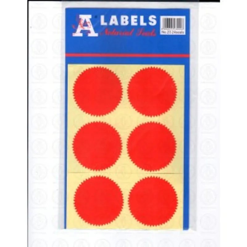 A LABELS No.23紅色火漆貼紙 50mm(24貼/包)