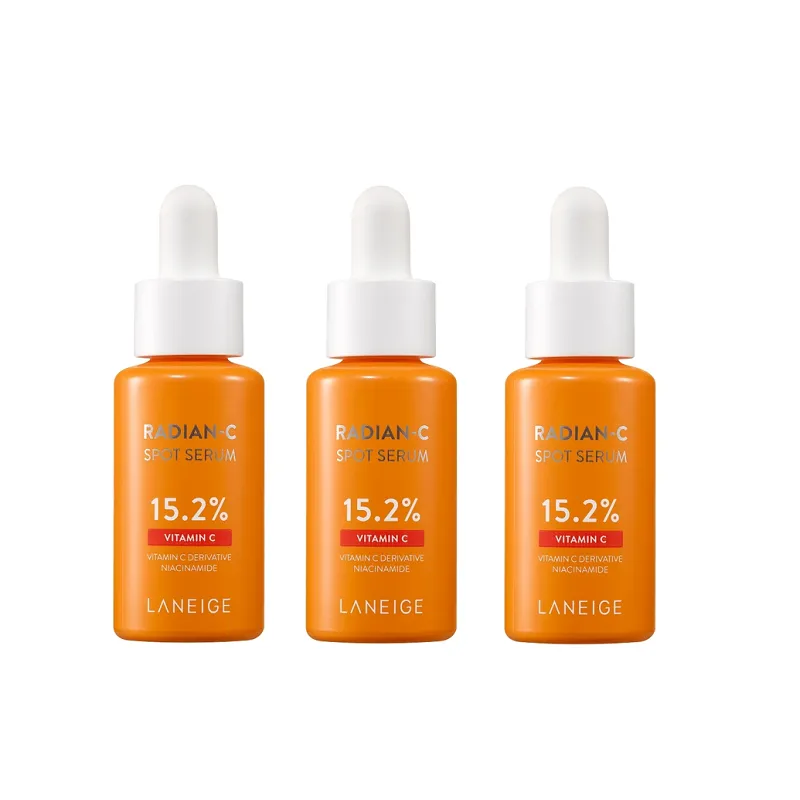 LANEIGE 15.2%維C抗氧淨白淡斑精華3件套裝