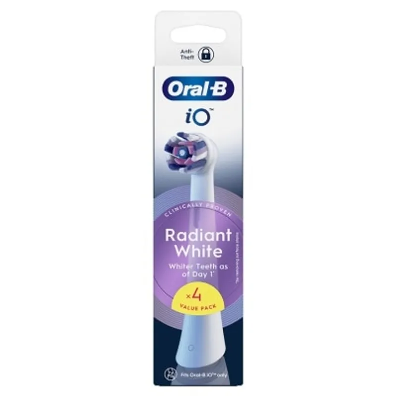 ORAL B iO 美白至臻刷頭4支裝(白色) (新舊包裝隨機發貨)