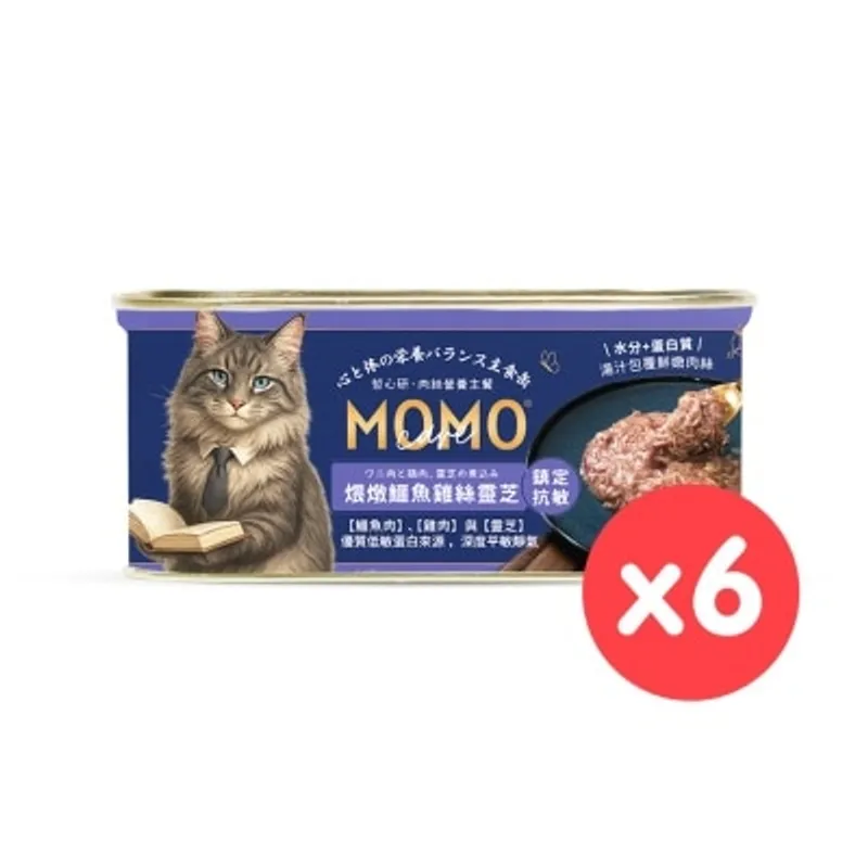 MOMOCARE [6罐]萌寵守護・哲心研 煨燉鱷魚雞絲靈芝 肉絲｜主餐罐 (110g X6) 18804