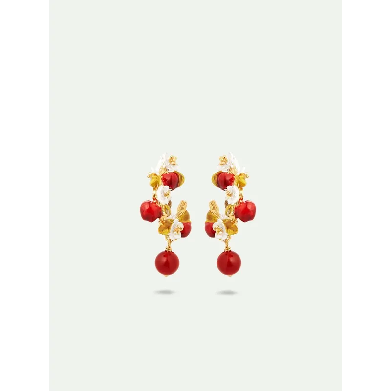 LES NEREIDES 蘋果和蘋果花圈形耳環
