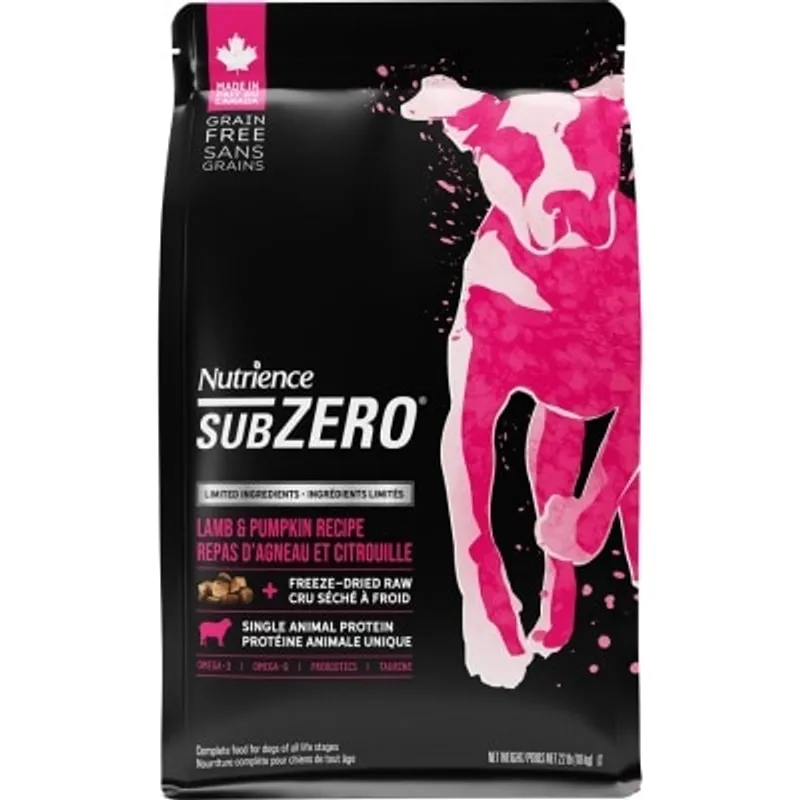 NUTRIENCE SUBZERO 羊肉 & 南瓜配方 (22 lb) 全犬狗糧 76704