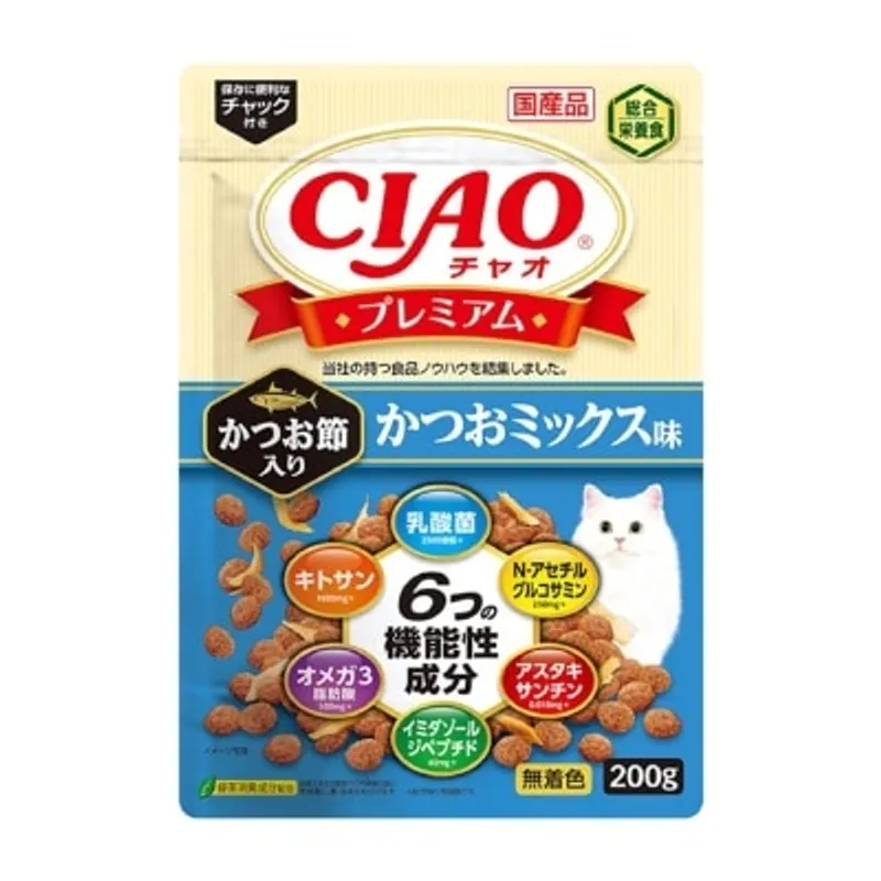INABA CIAO-頂級乾糧 木魚人鰹魚味(200g) (P-432)