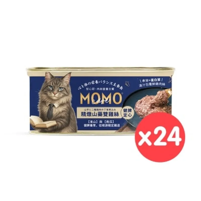 MOMOCARE [24罐]萌寵守護・哲心研 精燉山藥雙雞絲 肉絲｜主餐罐 (110g X24) 18805