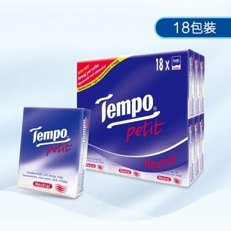 TEMPO得寶 Tempo 迷你裝紙手巾天然無味 (新舊款式隨機發送)