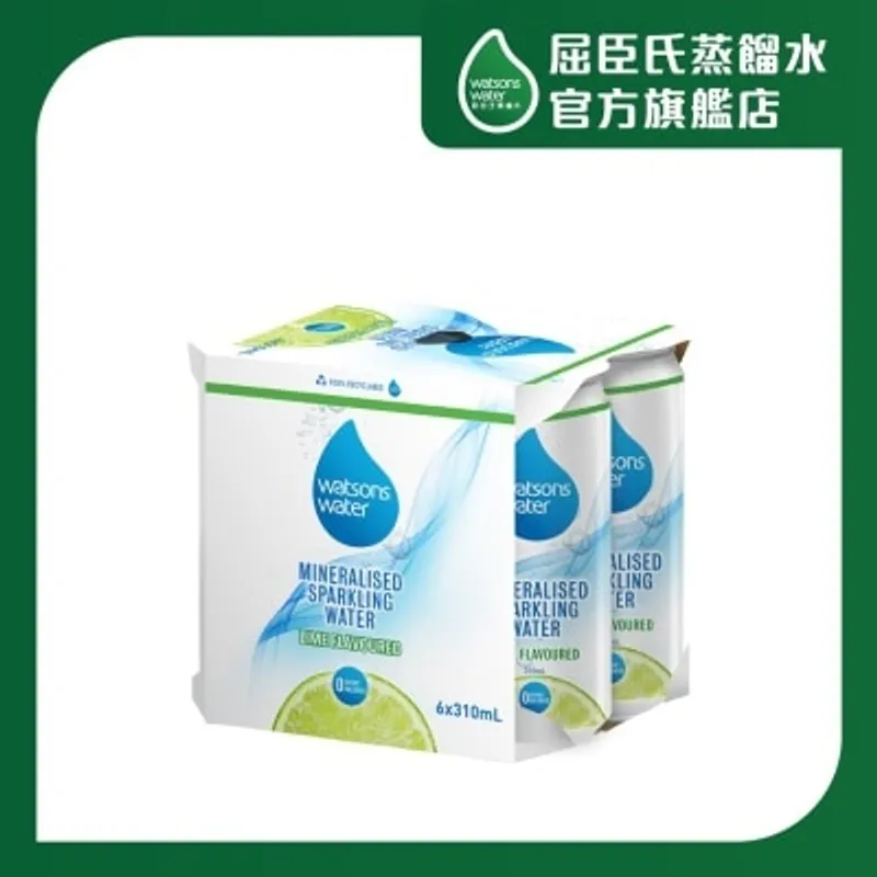 屈臣氏 礦物質有氣水 (青檸味) 310mL (6罐)
