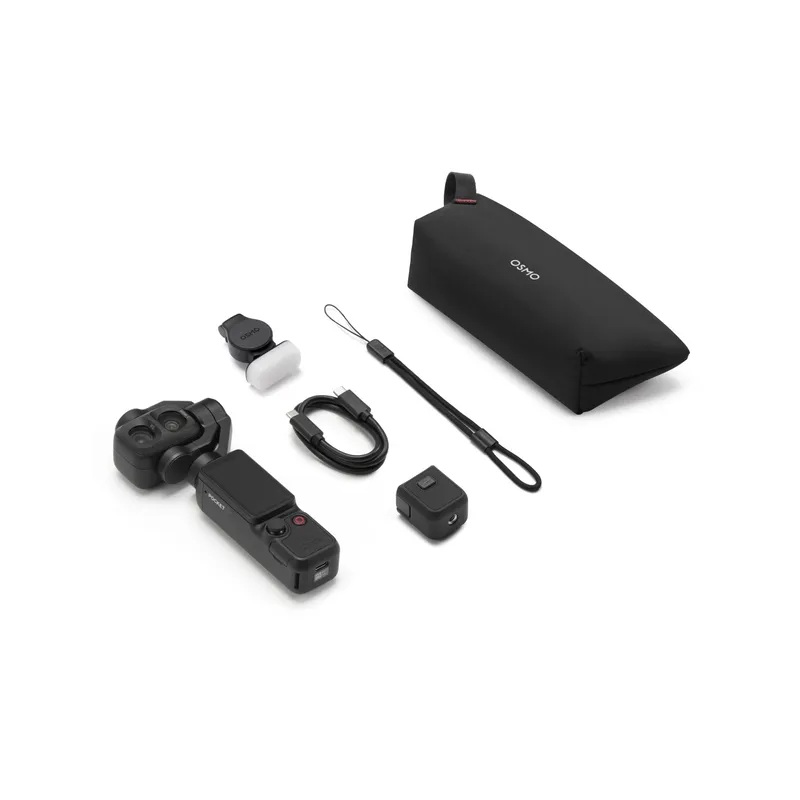 DJI Osmo Pocket 4P雙鏡頭口袋雲台相機(標準套裝)(黑色)