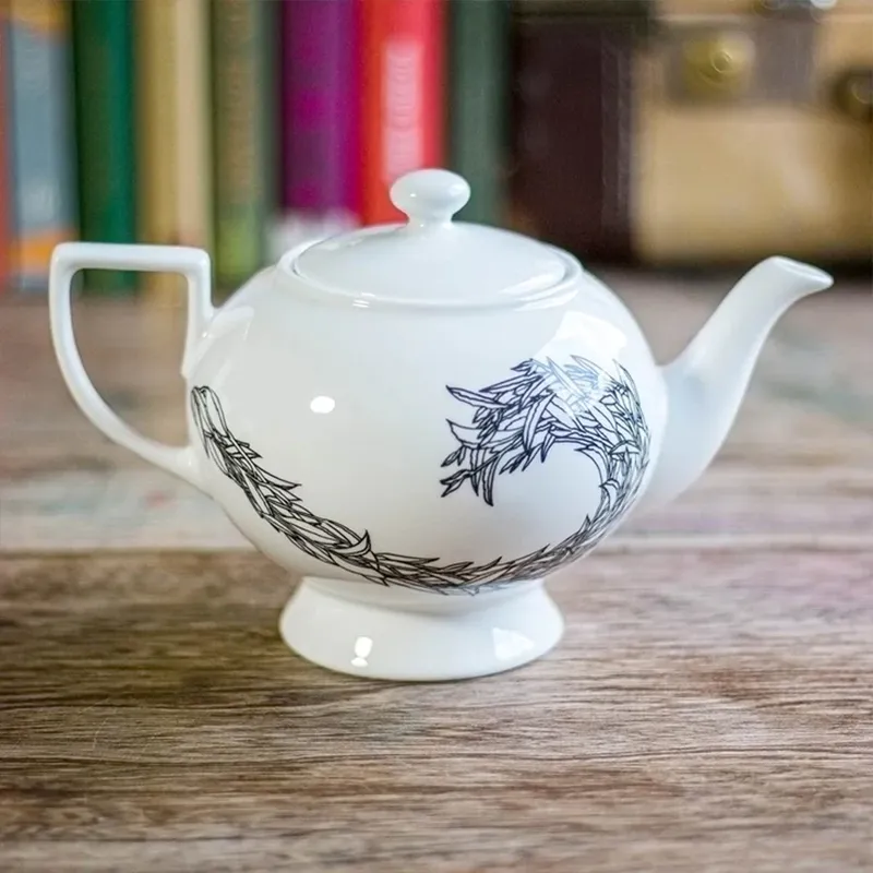 RARE TEA CO 中式叶纹骨瓷壶