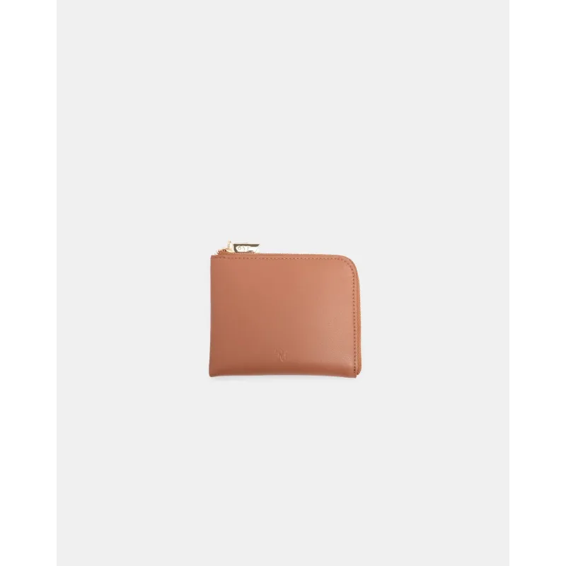 L Zip Coin/Key Case – TAN