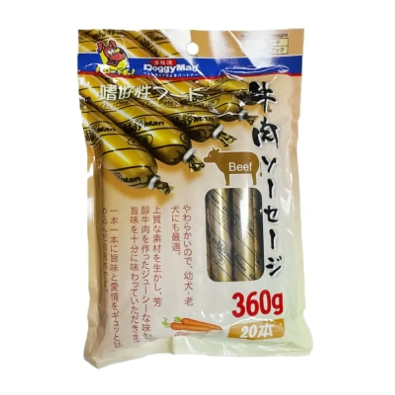 DOGGYMAN 紅蘿蔔牛肉腸 (20pcs) - DoggyMan