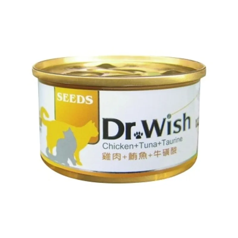 種子 [Dr. Wish] 雞肉+鮪魚+牛黃酸(85g) 貓罐頭 826262