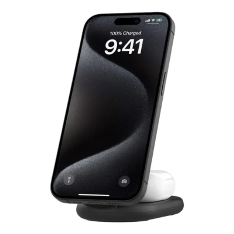 BELKIN 貝爾金 BoostCharge 2 合 1 Qi2 磁力可摺疊無線充電器 15W