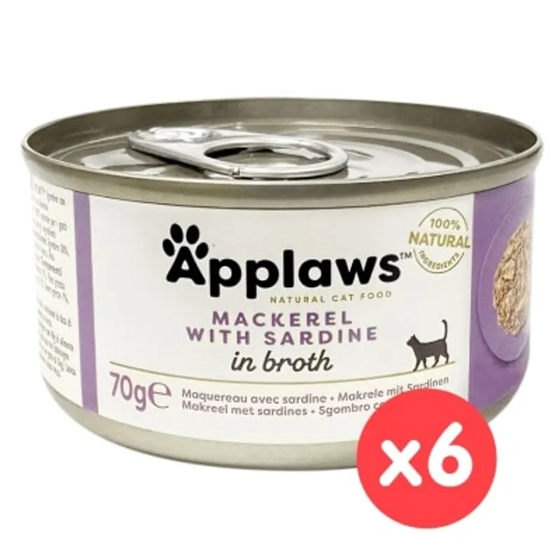 APPLAWS 貓罐頭 - 鯖魚&沙丁魚 (70g x 6) Applaws
