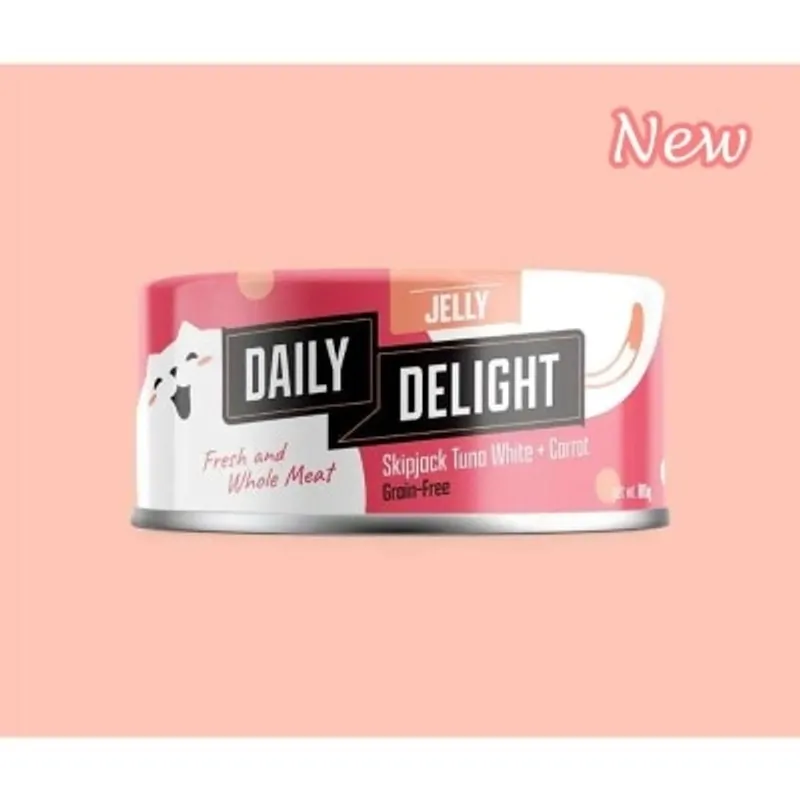 Daily Delight Jelly 白鰹吞拿魚+胡蘿蔔 貓罐頭 80g (DD51)