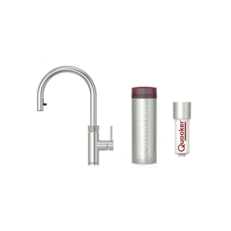 Quooker 3XRVS&CWF Flex水龍頭(拉絲不鏽鋼) 連PRO3及室溫水過濾器