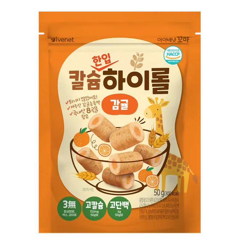 IVENET貝貝 營養加鈣迷你穀物卷 (柑橘味)50克