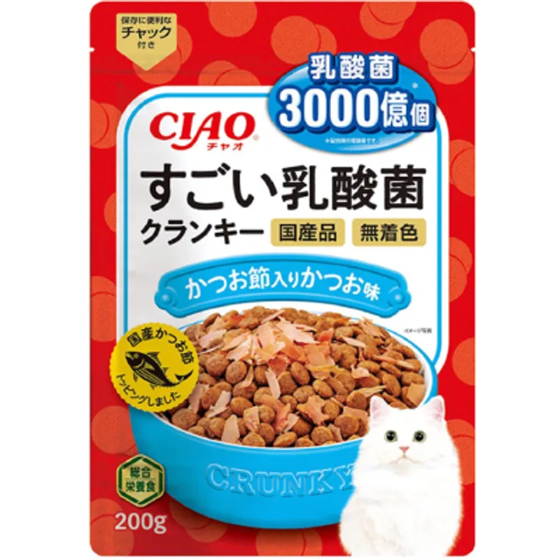 INABA CIAO-3000億個乳酸菌夾心乾糧系列 - 木魚入 鰹魚味貓糧 (P-252)