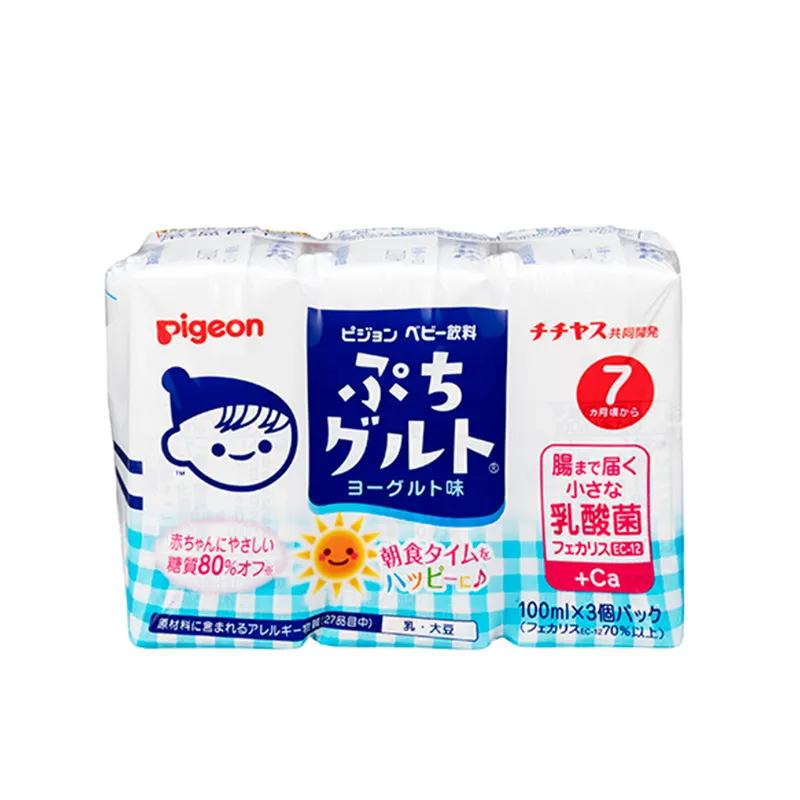 贝亲7个月起婴儿乳酸菌加钙饮品(奶酪味) 100ml X 3