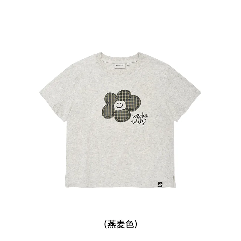 WACKY WILLY 女士格纹 LILY LOGO T恤