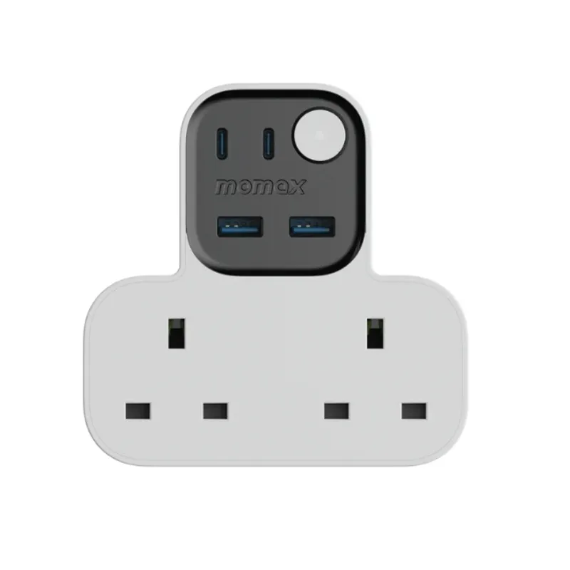 MOMAX 1-Charge Work Flow 25W 2位T型插座 2*USB + 2*Type-C 白