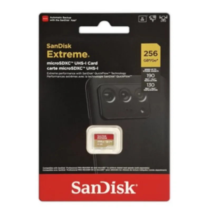 SanDisk Extreme A2 V3 UHS-I U3 microSD SDXC 記憶卡 (256GB)