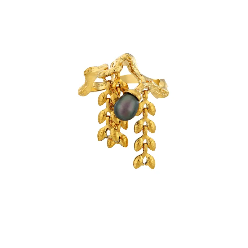 Olive Branch Tassel Ring