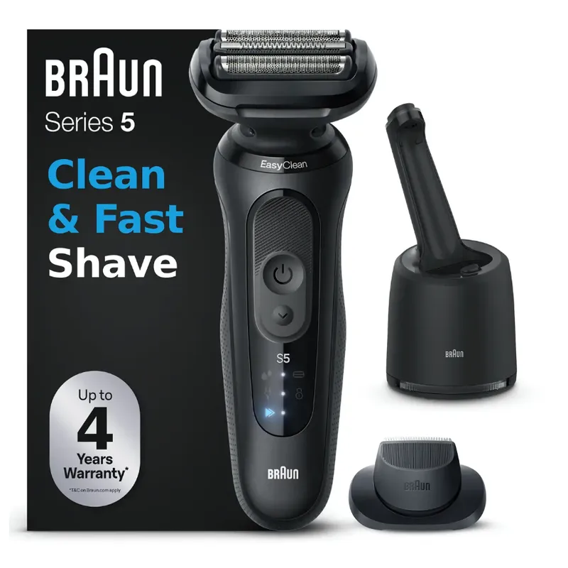 BRAUN 5系列電鬚刨連自動清洗座 52-N7200CC 黑色