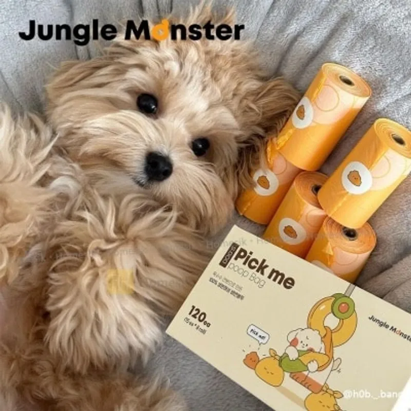 Jungle Monster Pick Me 環保寵物便便袋 120個 (15個x8卷) (商家直送-5個工作天內送到府上;滿$500免運)