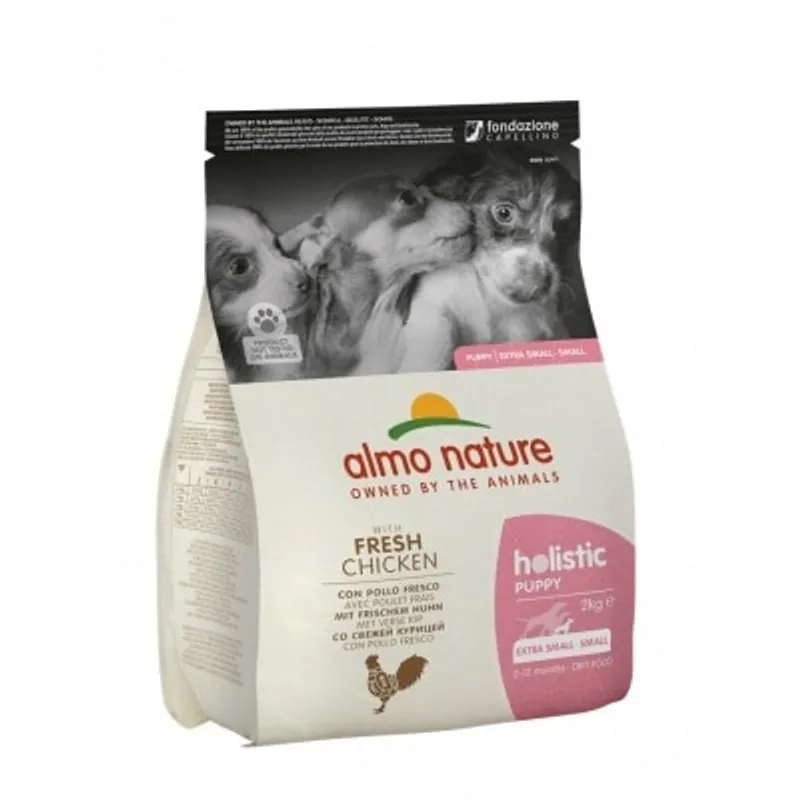 ALMO NATURE Holistic 幼犬配方 - 雞肉 (2kg) 2-12個月大幼犬狗糧 (XS/S) almo nature