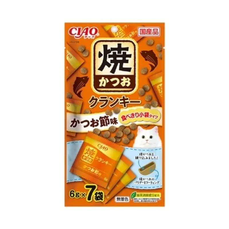 INABA CIAO <燒鰹魚脆貓餅> 鰹魚節味 (6g x7) P-214 貓小食