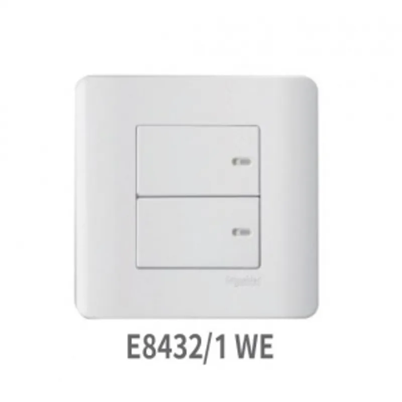 施耐德睿雅2位單控開關(E8432/1WE)