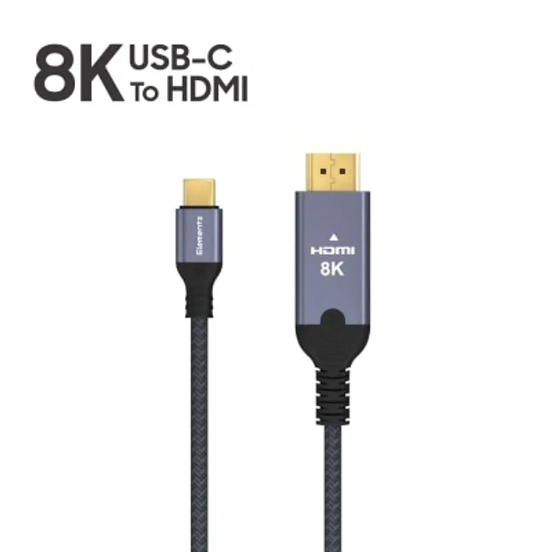 Elementz HC8K USB-C to HDMI 2.1 8K 高清影音轉接線 (2米 / 8K@60Hz / 4K@240Hz)