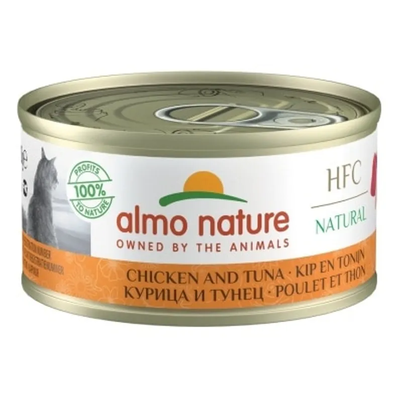 ALMO NATURE HFC Natural 雞肉 吞拿魚(70g) almo nature貓罐頭