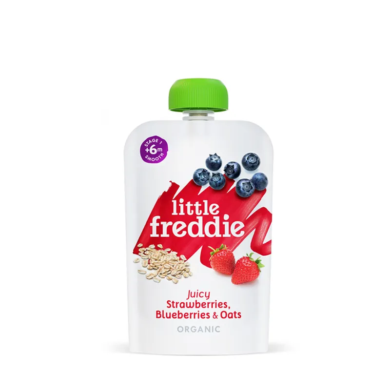 LITTLE FREDDIE 有机多汁草苺+蓝莓+燕麦+燕麦糊 100G