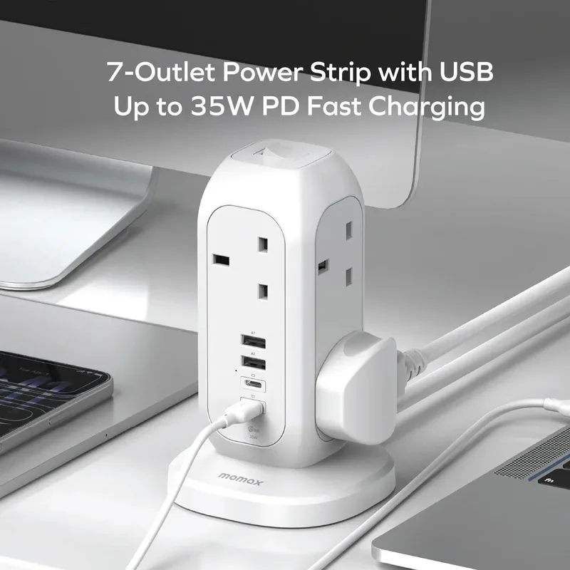 MOMAX 1-Plug PD35W 2A2C 7 位拖板