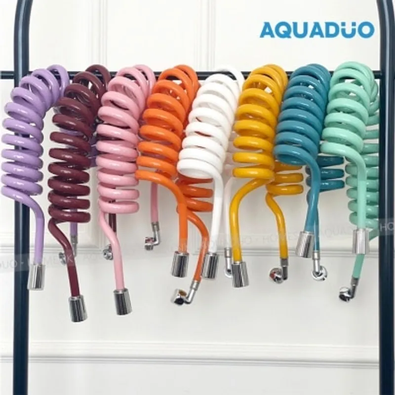 AQUADUO 彈簧式防纏結沐浴花灑水喉 (3米)-橄欖綠 SP-3M-OLV (商家直送-5個工作天內送到府上)