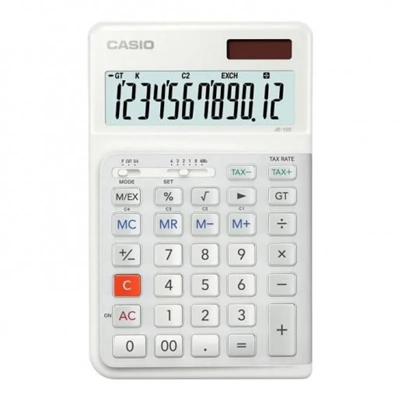 CASIO 桌面計算機(12位) JE12E/WE