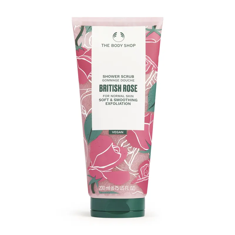THE BODY SHOP 英倫玫瑰身體磨砂膏