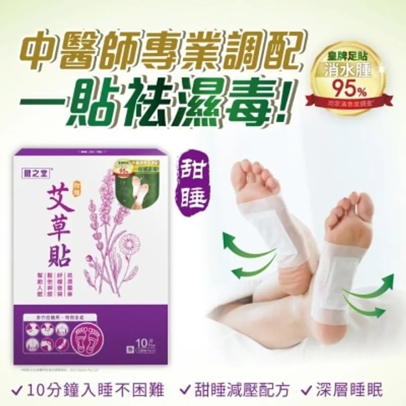 HEALTHALL 健之堂甜睡去濕艾草足貼 10片