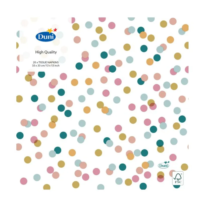 NAPKINS 3-PLY 33X33CM DREAM DOTS