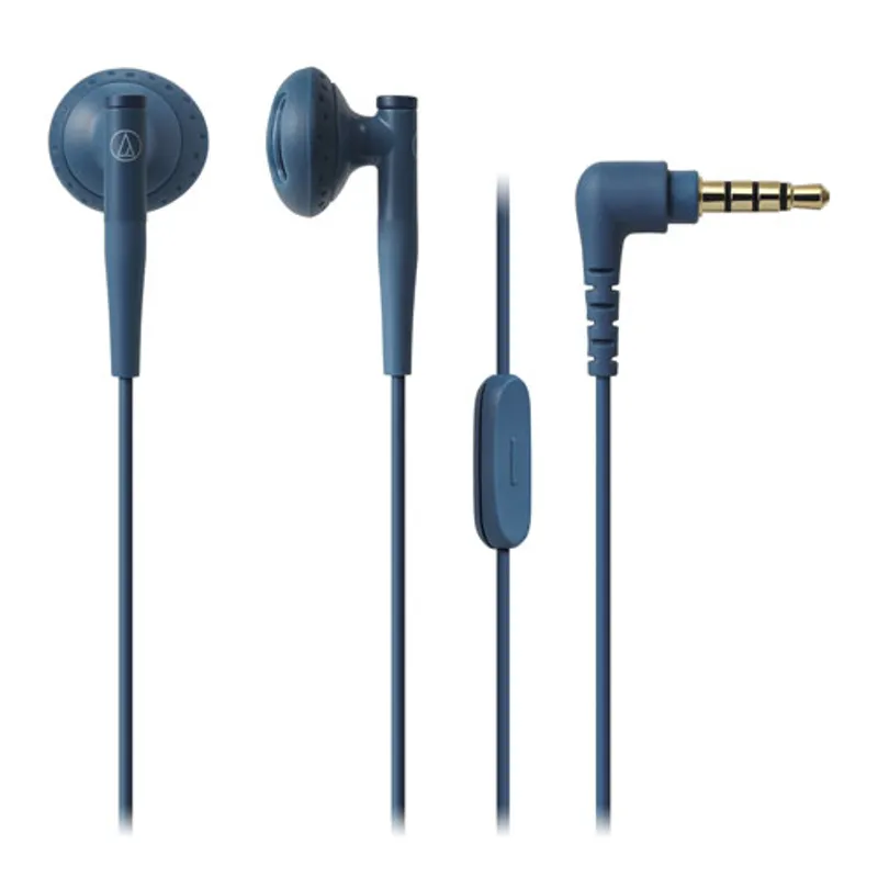 audio-tech Ear-Bud Earphones for Smartphone 藍 ATH-C200IS BL