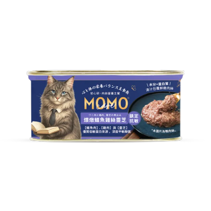 MOMOCARE 萌寵守護・哲心研 煨燉鱷魚雞絲靈芝 肉絲｜主餐罐 (110g) 18804