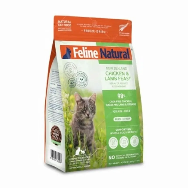 F9 Feline Natural 脫水鮮肉貓糧 – 雞肉及羊肉配方