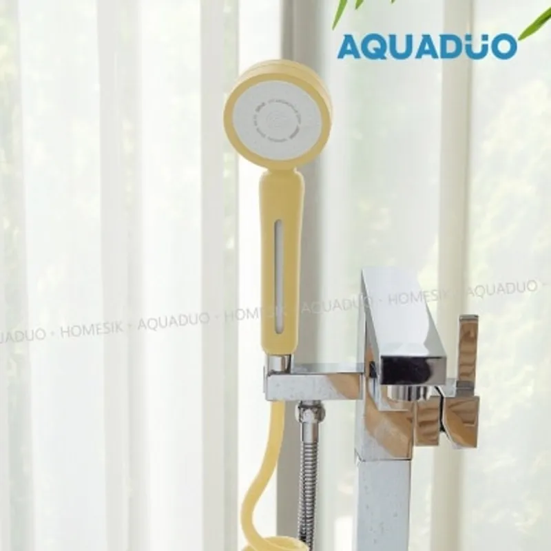 AQUADUO 花系牛油色 除氯增壓沐浴過濾花灑頭 (連濾芯) SF-S580-BT(商家直送-5個工作天內送到府上;滿$500免運)