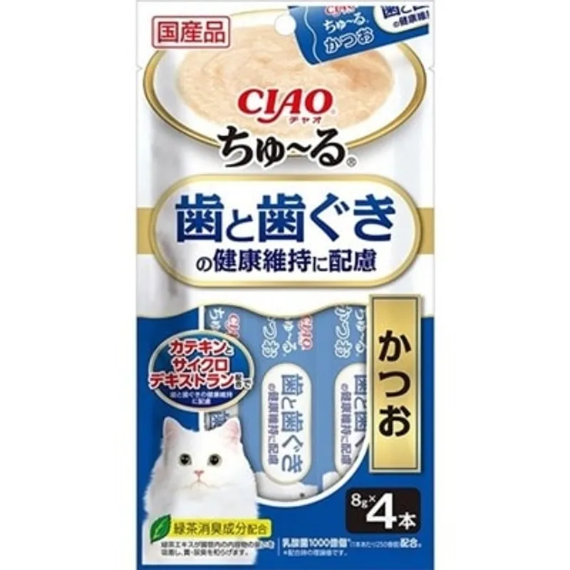 INABA <CIAO 超奴> 牙齒牙肉健康 - 鰹魚 (8g x4) 貓小食 694851