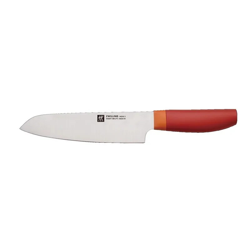 德国孖人牌 ZWILLING Now S日式厨刀套装2件(石榴) + TWIN 多用途剪(红)
